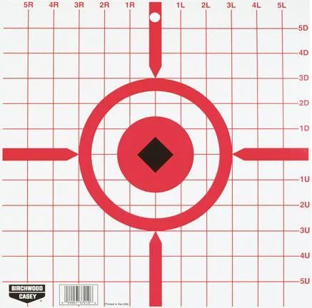 Birchwood Casey Rigid Paper Crosshair Sight-In Target 12" 10/ct