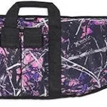 Bulldog Extreme Muddy Girl Tactical Case, pink camo side view with black handles and pockets