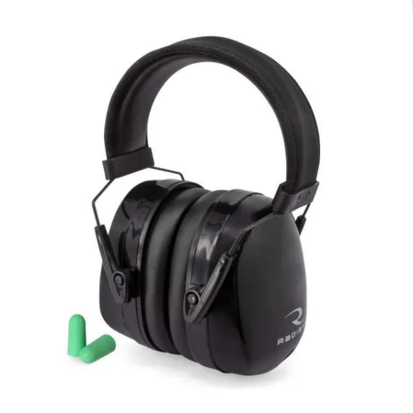 Radians Inc. Radians Maximus Passive Ear Muffs 28dB Black with Green Ear Plugs 33dB