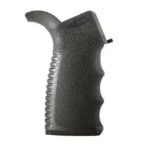 Mission First Tactical Engage, black pistol grip side view with textured surface and finger grooves