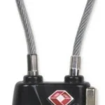 Bulldog Cases TSA Sentry Approved Lock, black combination lock with looped steel cable