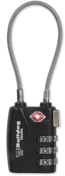 Bulldog Cases Single Pack TSA Sentry Approved Lock w/Steel Cable