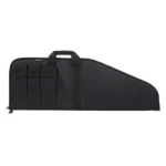 Bulldog Cases Pit Bull Tactical Case, black side view with carry handle and outer pockets