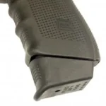 Pearce Grip 1045+ Extension, black extension installed beneath a textured pistol grip
