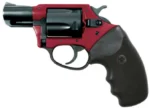 Charter Arms Undercover Lite Handgun, right-side view with red frame, black cylinder and grip