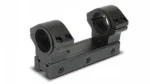 Konus Universal Attachment Dual Mount, matte black angled view with two scope rings