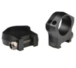 CHRISTENSEN ULTRALIGHT LOW 30MM, two black scope rings shown from side and angled views