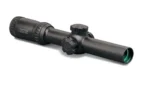 Konus KonusPro M30 riflescope, black right-side view with adjustment turrets and green front lens