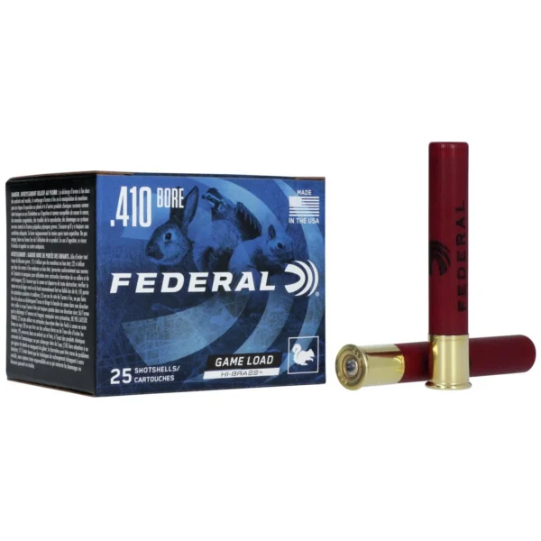 Federal Cartridge Co. Federal Game-Shok Upland Hi-Brass Load Shotshells .410 ga 3" 11/16 oz 1135 fps #4 25/ct