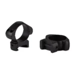 Konus 2-Piece Steel Riflescope Rings, matte black pair shown from front and side