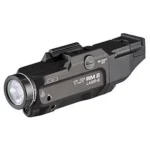 Streamlight TLR RM 2 Laser-G black rail-mounted light, angled side view with front lens