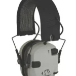 Walkers Game Ear Walker's Razor X-TRM Muff, gray ear cups and black padded headband, front view