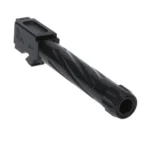 Rival Arms barrel for Glock Model 19 GEN3/4 black fluted barrel, angled front view
