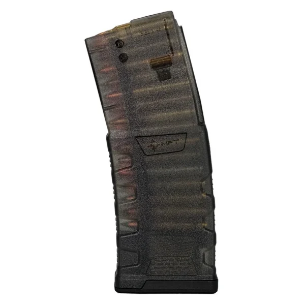 Mission First Tactical EXD Translucent 30 AR/M4 Rifle Magazine, smoke gray front view