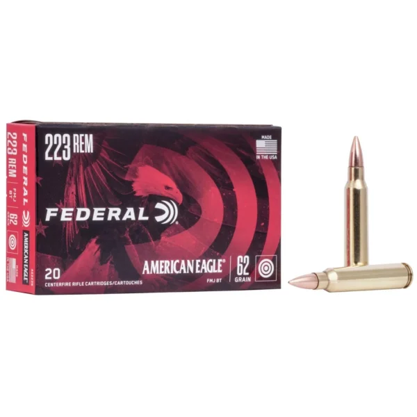Federal FED AM EAGLE 223 REM 62GR FMJ 20/500