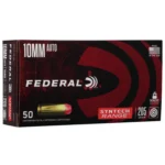 Federal Syntech Range Handgun, front view of black and red ammunition box
