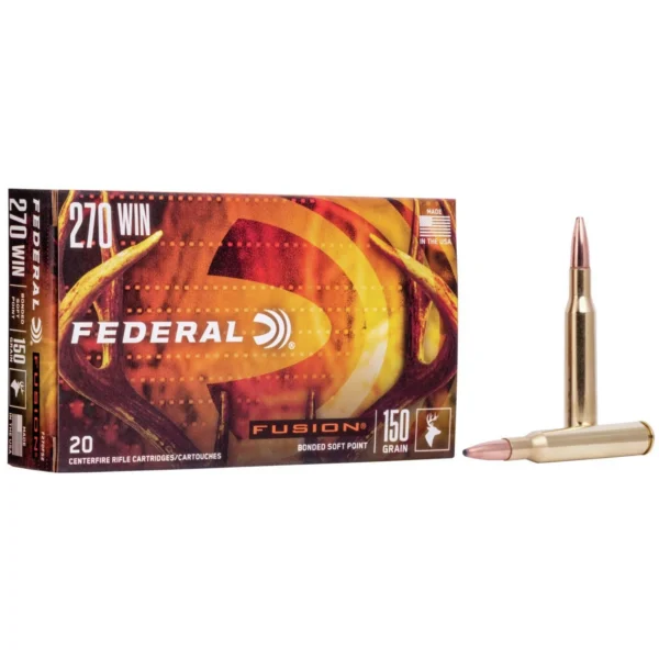 Federal Cartridge Co. Federal Fusion Rifle Ammunition .270 Win 150 gr BTSP 2850 fps - 20/ct
