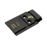 Night Fision NF Optic Plate ACRO, top angled view of black mounting plate with two screw holes