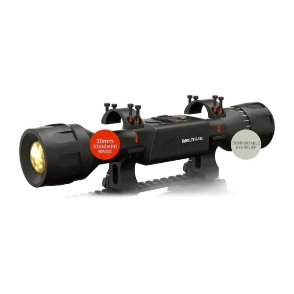 American Technologies Network ATN Thor LTV Thermal Rifle Scope 1.5-4.5x 256x192 12 Micron w/ Video Record