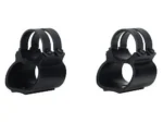 Weaver Rings See-Thru RNGS Ruger 102, two black ring mounts shown from front and side