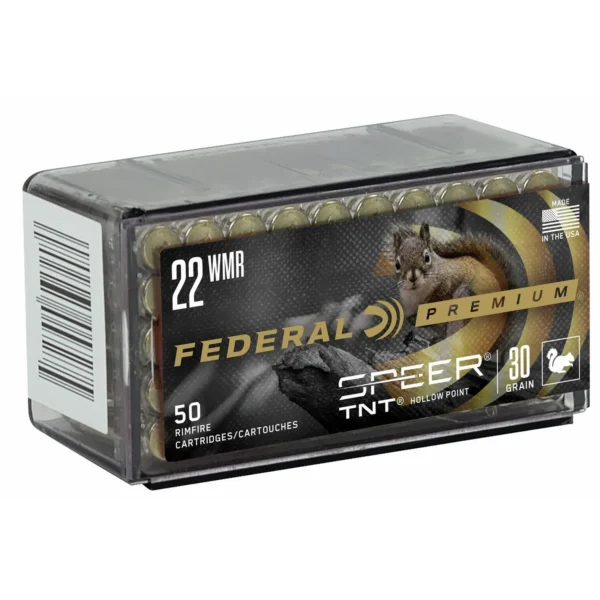 Federal Cartridge Co. Federal Varmint & Predator Speer TNT Rimfire Ammunition .22 WMR 30 gr JHP 50/ct