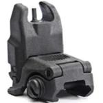 MAGPUL MBUS Front Flip Sight Gen 2 black, front three-quarter view with sight post raised