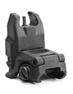 MAGPUL MBUS Front Flip Sight Gen 2 black, front three-quarter view with sight post raised