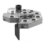 AOB Frankford Arsenal FX-10 Replacement Tool Head, gray metal head with multiple die openings