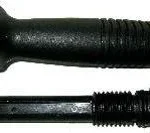 PROMAG AR-15 Vertical Forend Grip, black, side view shown disassembled with mounting screw
