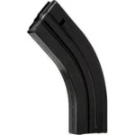 ProMag AR-15 Rifle Magazine, curved black steel magazine in front view