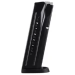 ProMag S&W M&P Shield Magazine, blued steel three-quarter view with black base plate