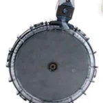 ProMag Drum Magazine for Ruger 10/22 Charger, smoke drum in front view with feed tower