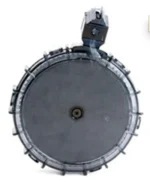 ProMag Drum Magazine for Ruger 10/22 Charger, smoke drum in front view with feed tower
