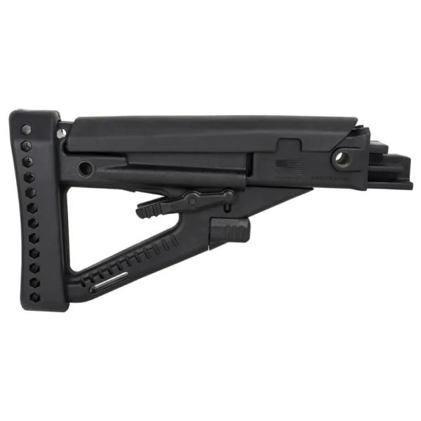 ProMag Archangel Opfor AK Series Butt Stock, black right-side view with recoil pad