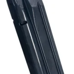 Promag Handgun Magazine CZ P10-C, blued steel magazine in angled side view with black baseplate