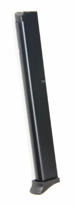 ProMag Ruger LCP Magazine, black angled side view with long body and baseplate