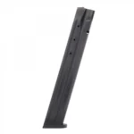 Promag Magazine for Sig Sauer P320, tall blued steel magazine in angled side view