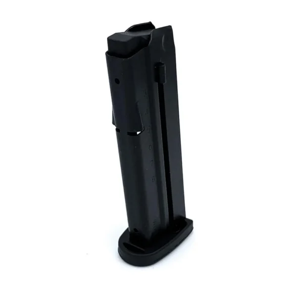 Promag S&W Shield EZ Handgun Magazine, black steel angled view with extended baseplate