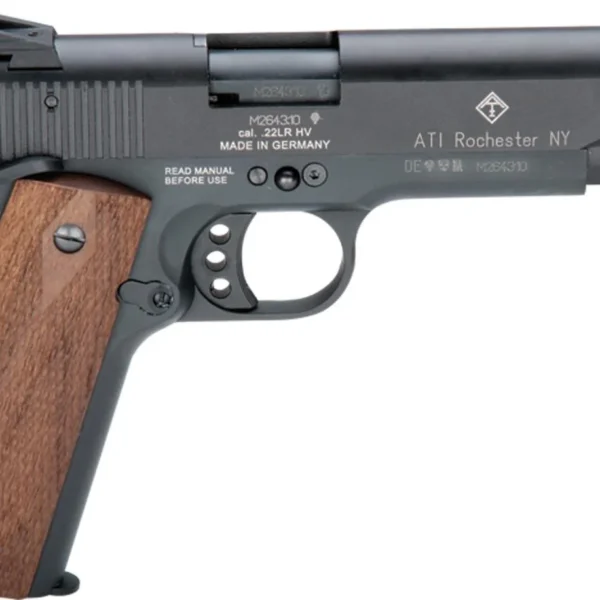 American Tactical Inc-ATI ATI GSG M1911 Handgun .22 LR 10rd Magazine 5" Barrel Wood Grips Threaded Barrel