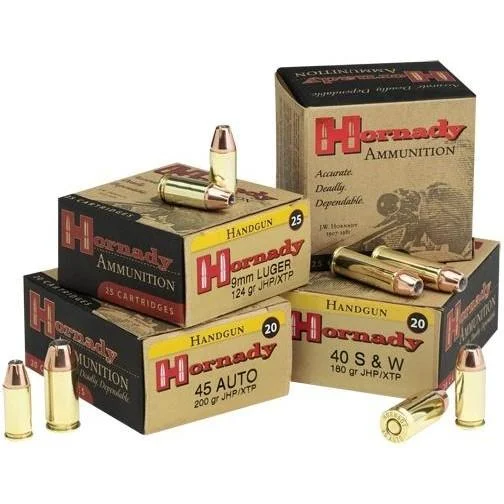 Hornady Mfg Hornady Custom Handgun Ammunition 9mm Luger 124 gr XTP 1110 fps 25/ct