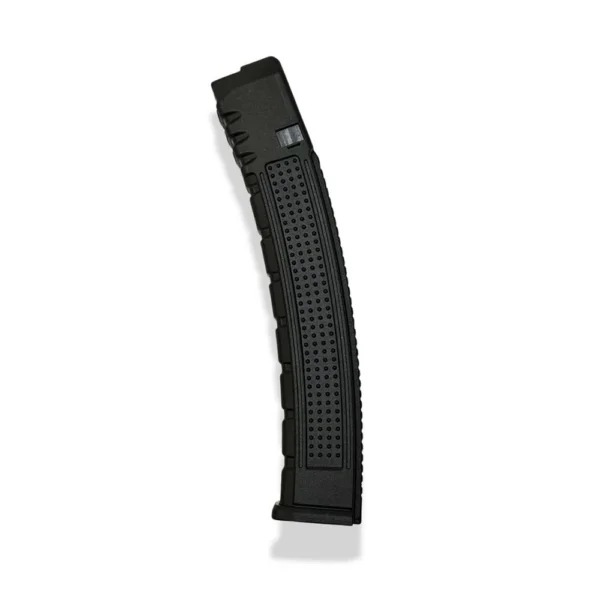 ProMag Springfield Armory Kuna Handgun Magazine, black front view with curved body and textured panel
