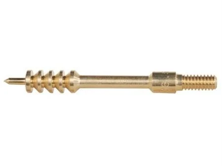 primary-52710 PRO-SHOT JAG .22-6MM BRASS, brass cleaning jag side view with spiral tip and threaded end