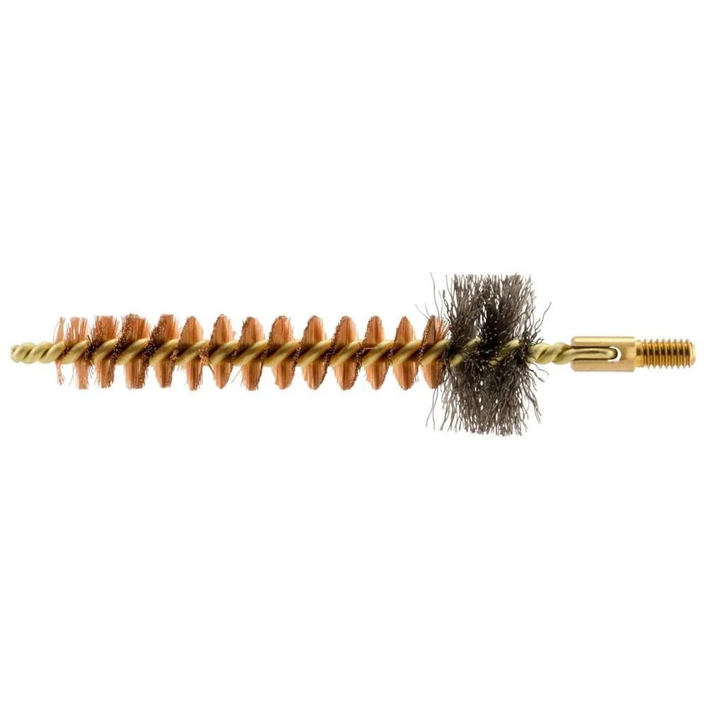primary-52713 PRO-SHOT CHAMBER BRUSH AR15 bronze brush with dark bristle section, side view