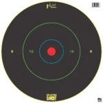Pro-Shot Products PROSHOT 12-inch multicolor bullseye target with black field and red center