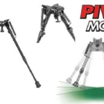 AOB Battenfeld Technologies Caldwell Pivot Model XLA Bipod, black bipod shown extended and pivoting