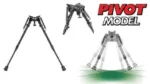 AOB Battenfeld Technologies Caldwell Pivot Model XLA Bipod, black bipod shown extended and pivoting