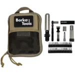 Pro-Shot Products Borka Standard Configuration Tool Kit, tan pouch with tools and bits