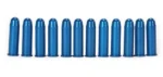 Pachmayr/Tacstar A-Zoom Aluminum Snap Caps .38 SPEC, 12 blue caps arranged in a row