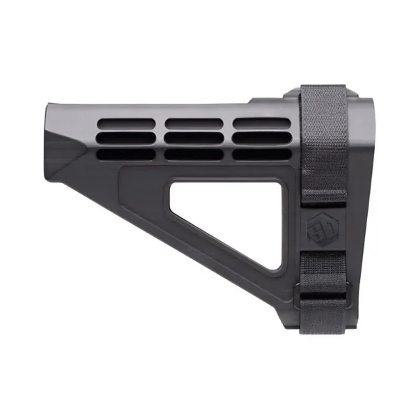 SB Tactical SBM4 Stabilizing Brace, black right-side view with vented body and straps