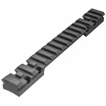 Leupold 1-Piece Backcountry Cross-Slot Rail, gray angled top view with multiple slots